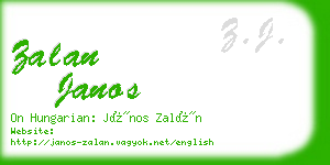 zalan janos business card